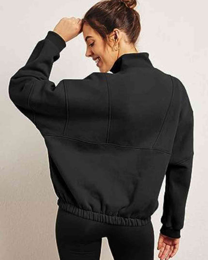 Half-Zip Long Sleeve Sweatshirt