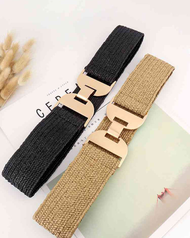 Alloy Buckle Elastic Belt