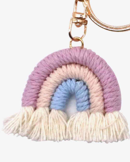 Assorted 4-Pack Rainbow Fringe Keychain