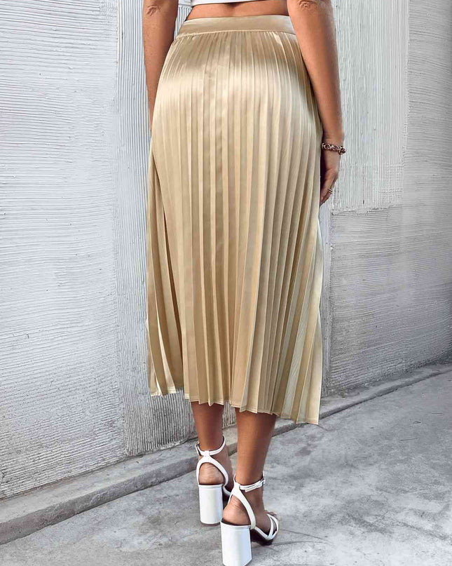 Pleated Midi Skirt