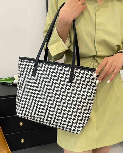 Printed PU Leather Tote Bag