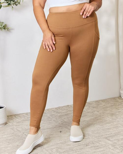 Zenana Full Size Wide Waistband High Waist Leggings