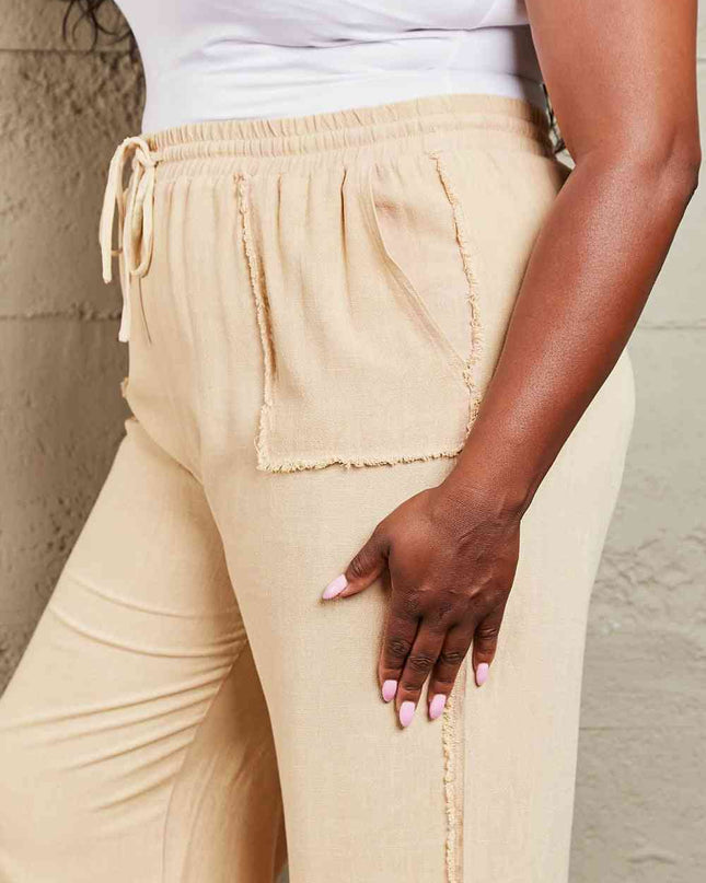HEYSON Love Me Full Size Mineral Wash Wide Leg Pants