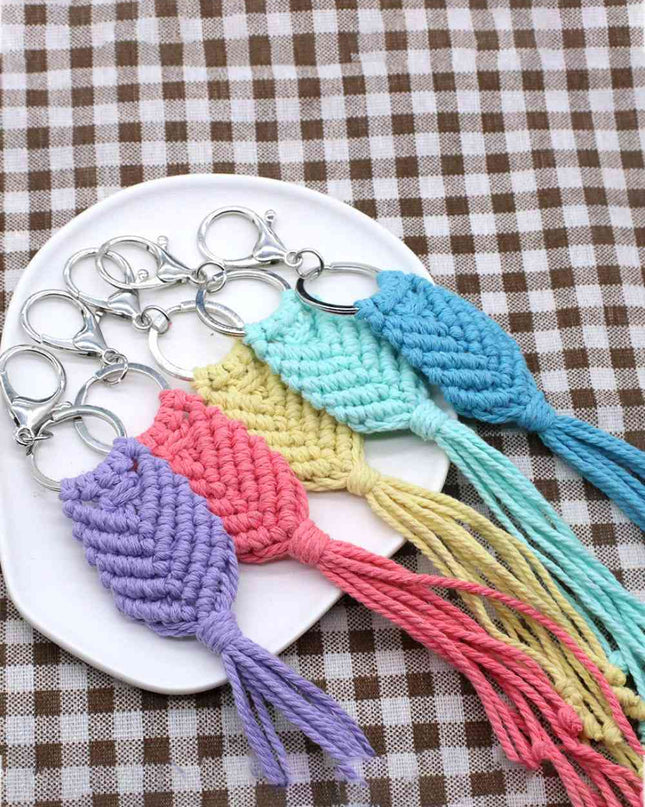 Assorted 4-Pack Handmade Fringe Keychain