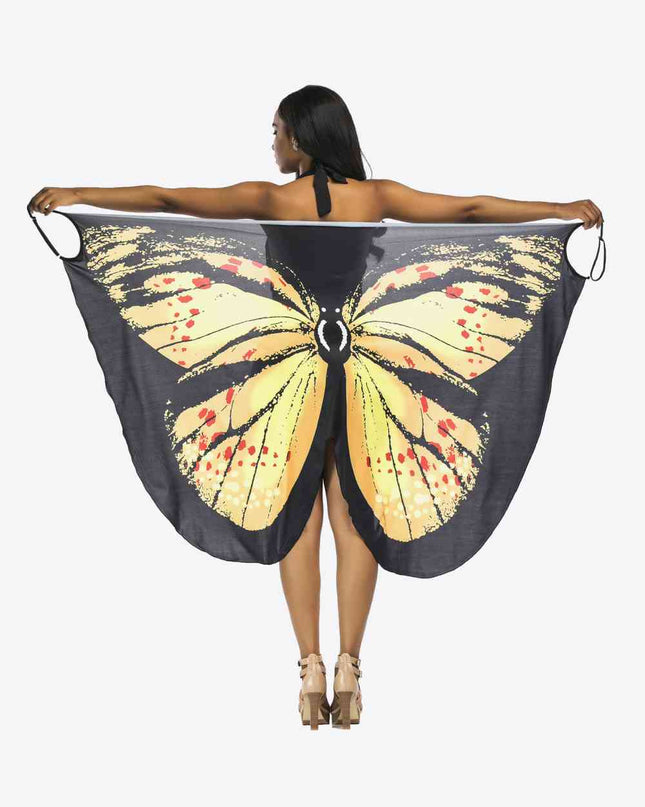 Butterfly Spaghetti Strap Cover Up