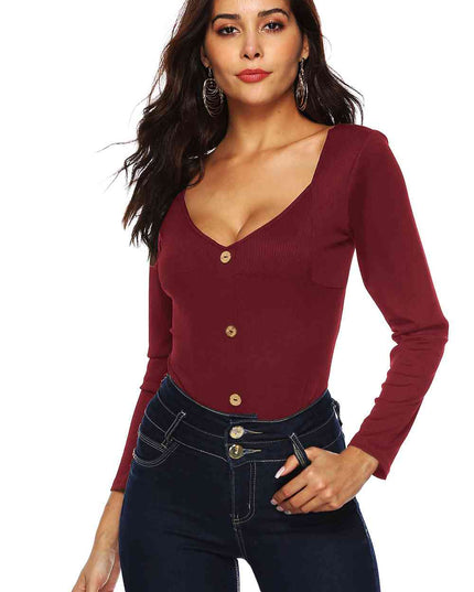 Button Detail Bodysuit