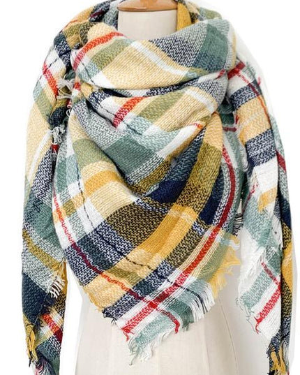 Plaid Imitation Cashmere Scarf