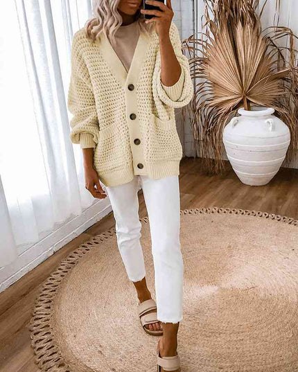 V-Neck Long Sleeve Cardigan