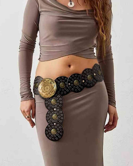 Vintage PU Leather Wide Belt