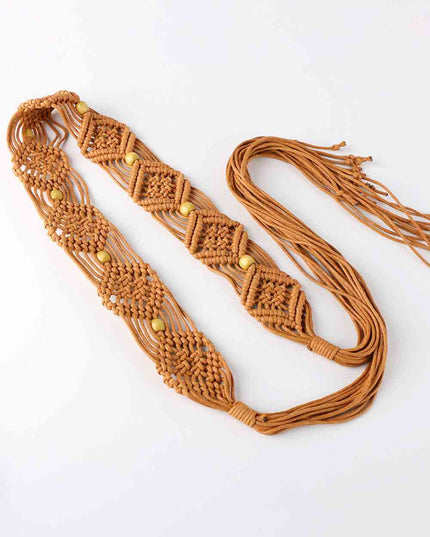 Braid Belt with Fringes