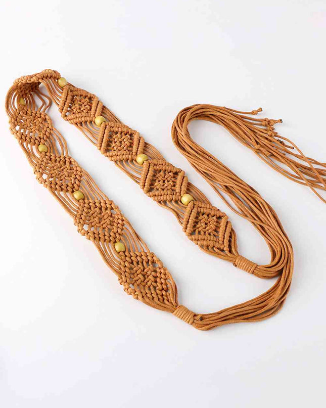 Braid Belt with Fringes