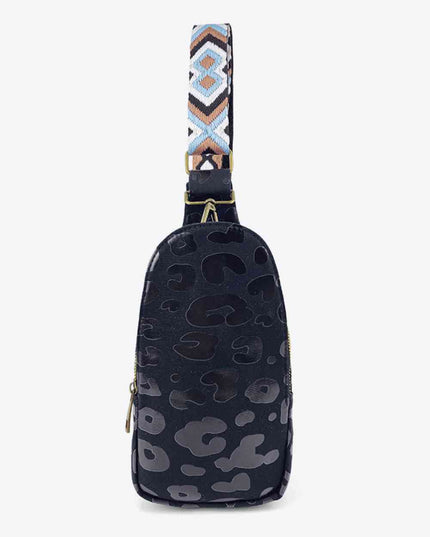 Printed PU Leather Sling Bag