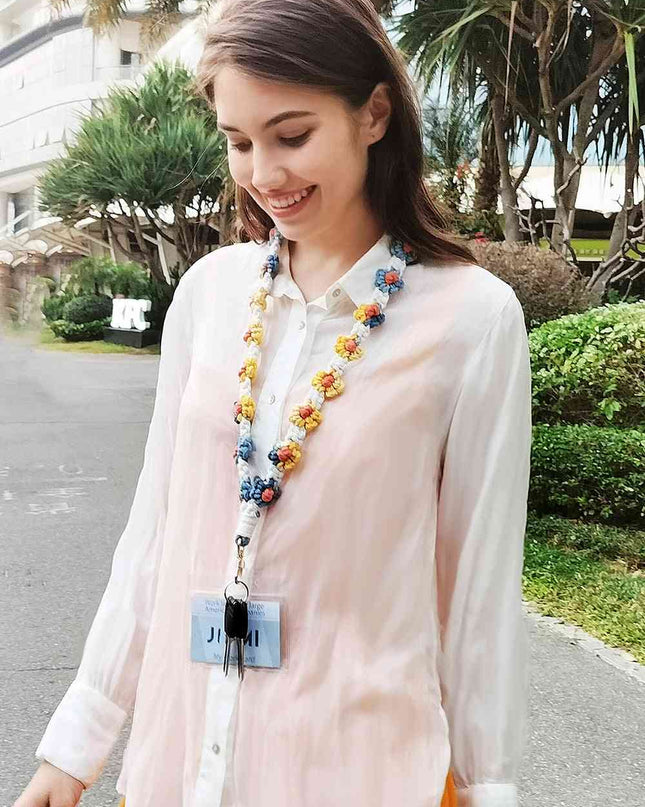 Floral Lanyard Key Chain