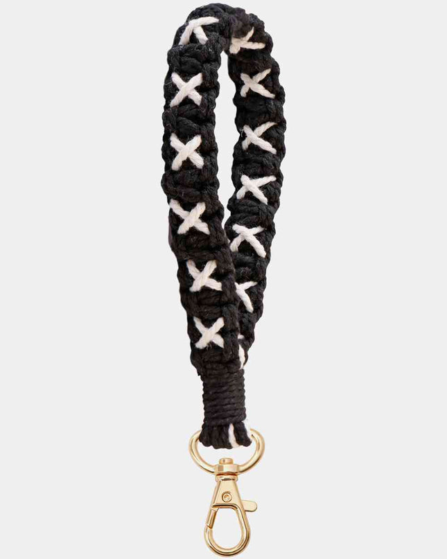 Contrast Macrame Key Chain