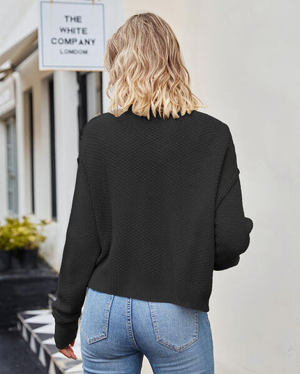 Button Down Exposed Seam Cardigan