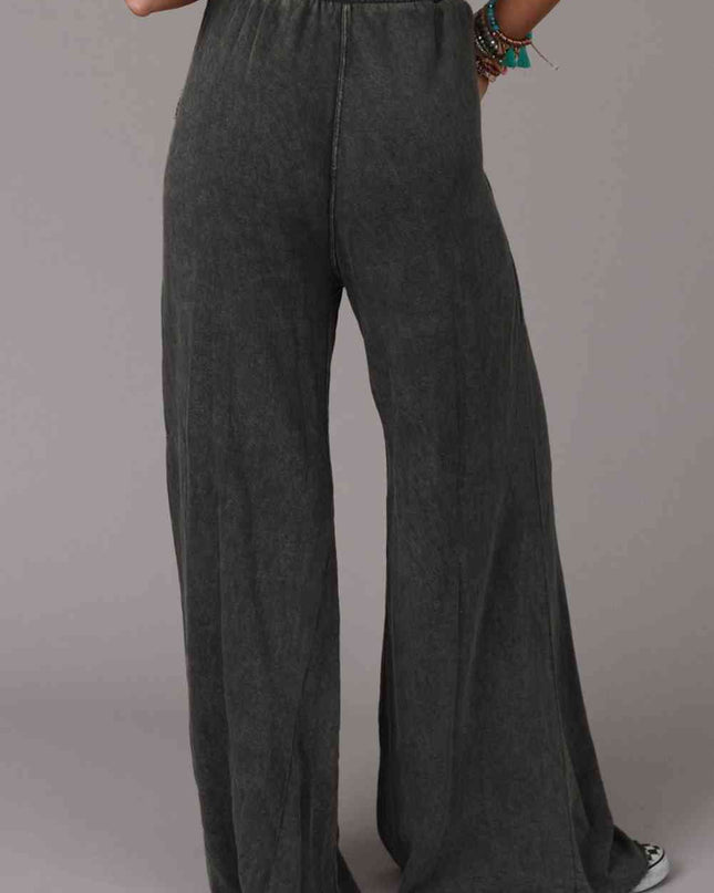 Wide Leg Pocketed Pants