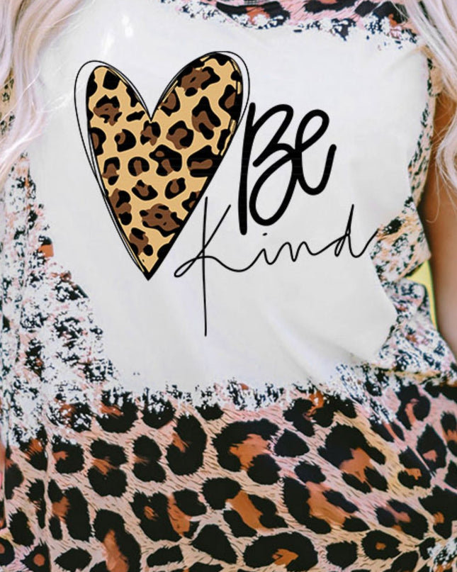 BE KIND Graphic Leopard Tank