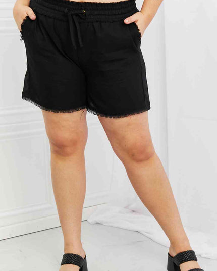 Zenana Seaside Full Size Linen Shorts
