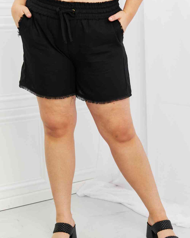 Zenana Seaside Full Size Linen Shorts