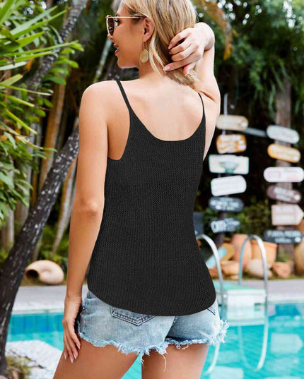 Scoop Neck Rib-Knit Cami