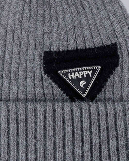 HAPPY Contrast Beanie