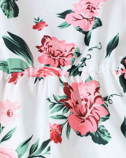 Floral Spaghetti Strap Flare Leg Jumpsuit