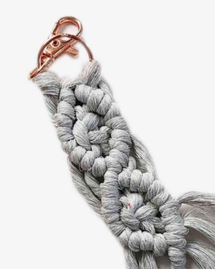 Assorted 4-Pack Macrame Fringe Keychain
