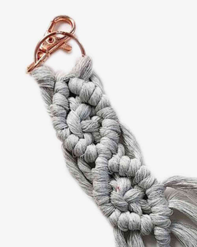 Assorted 4-Pack Macrame Fringe Keychain