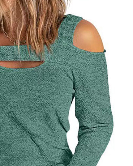 Full Size Cutout Cold Shoulder Blouse