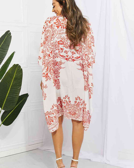 Floral Side Slit Cover Up