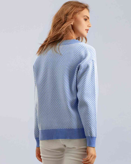Button Down V-Neck Cardigan