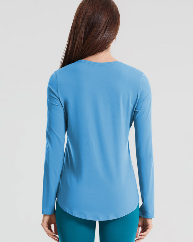 Round Neck Long Sleeve Sports Top