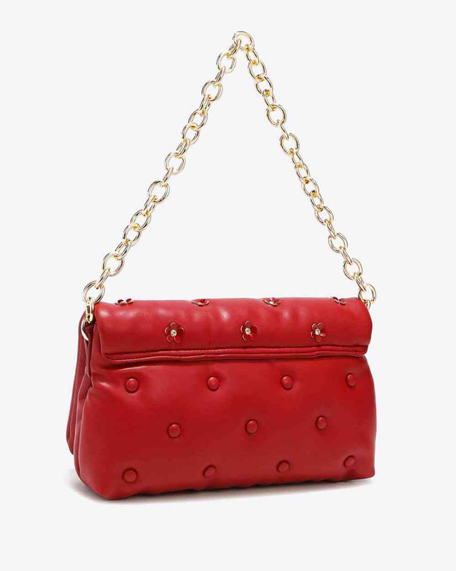 Nicole Lee USA Diamond Flower Messenger Crossbody Bag