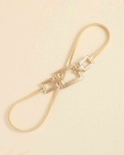 Square Shape Zinc Alloy Buckle Iron Belt