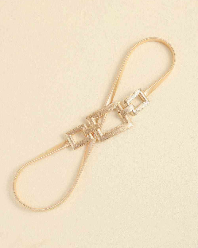 Square Shape Zinc Alloy Buckle Iron Belt