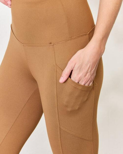 Zenana Full Size Wide Waistband High Waist Leggings