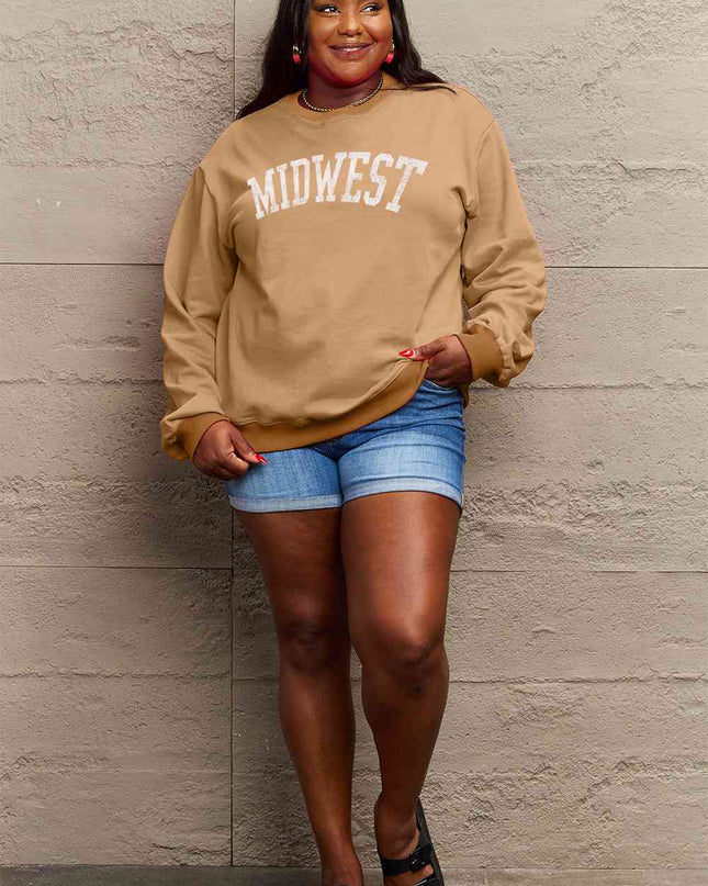 Simply Love Full Size MIDWEST Graphic Sweatshirt