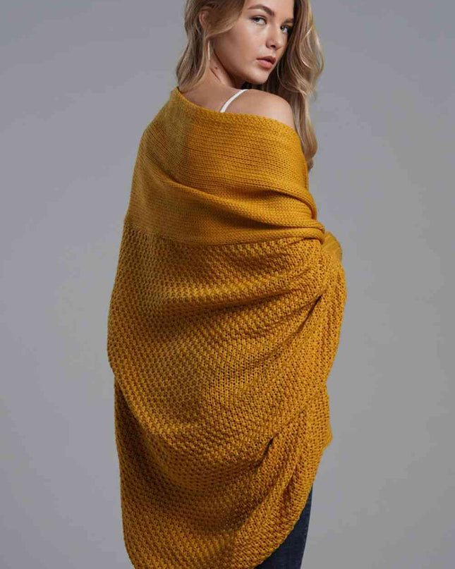 Double Take Dolman Sleeve Open Front Ribbed Trim Longline Cardigan