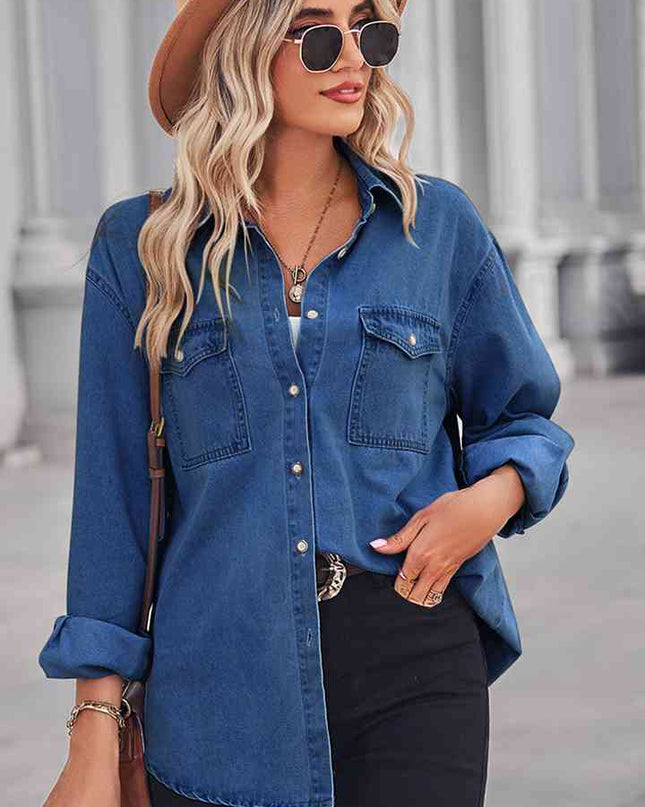 Long Sleeve Denim Shirt Jacket