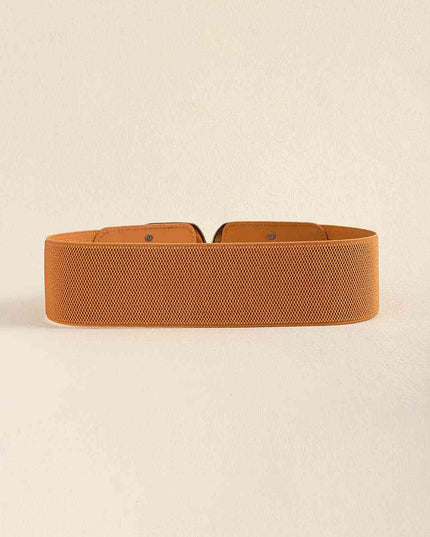 Zinc Alloy Buckle Elastic Wide Belt