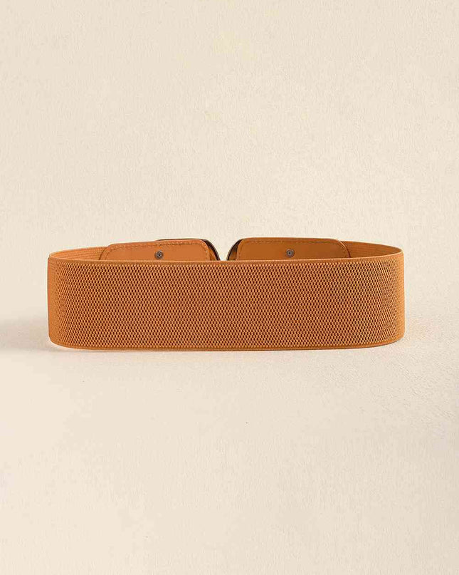 Zinc Alloy Buckle Elastic Wide Belt