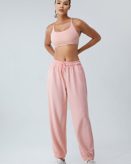 Crisscross Spaghetti Strap Active Bra