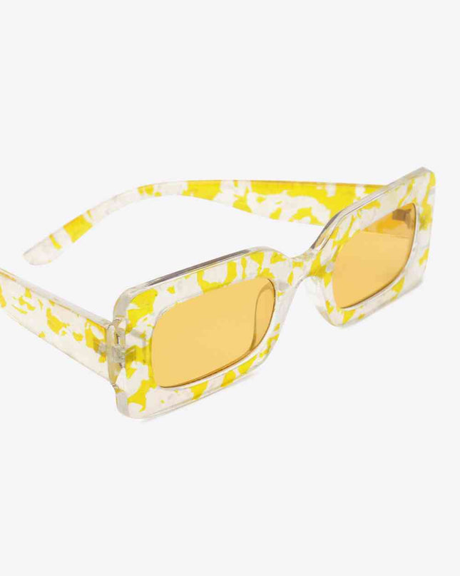 Tortoiseshell Rectangle Polycarbonate Sunglasses