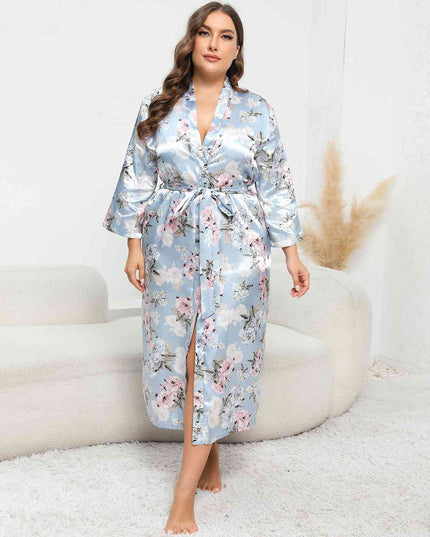 Plus Size Tie Waist Robe