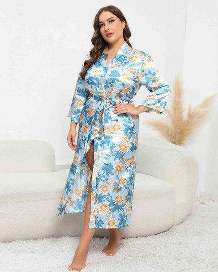 Plus Size Tie Waist Robe