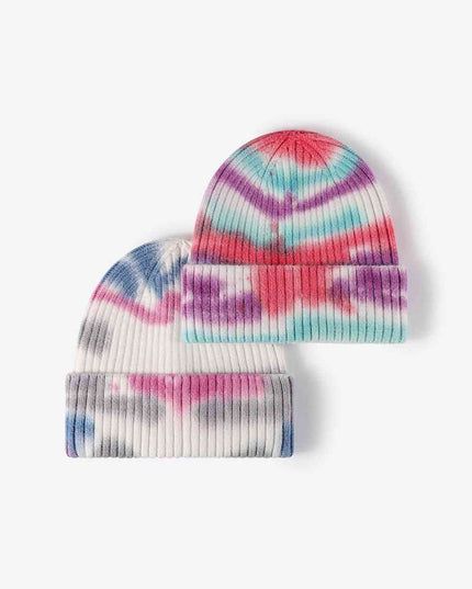 Tie-Dye Ribbed Knit Beanie