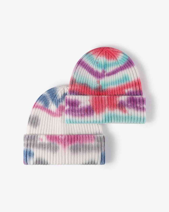Tie-Dye Ribbed Knit Beanie
