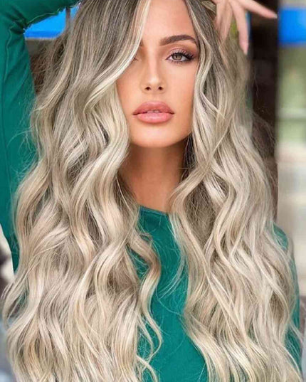 Full Machine Made Long Wave Wigs 26''