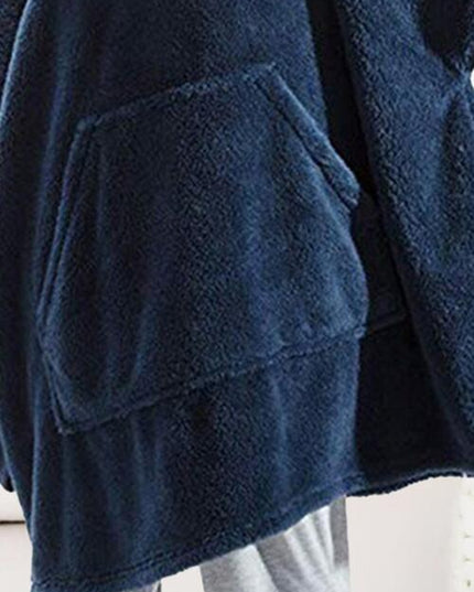 Long Sleeve Pocketed Hooded Lounge Top