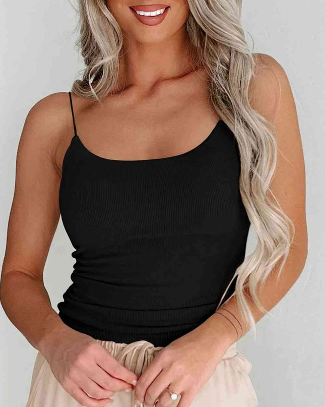 Ribbed Scoop Neck Cami